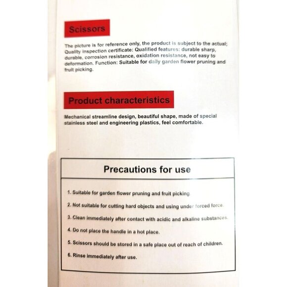 Durable Garden Pruning Shears With Stainless Steel Blades & Ergonomic Design For - Picture 5 of 5